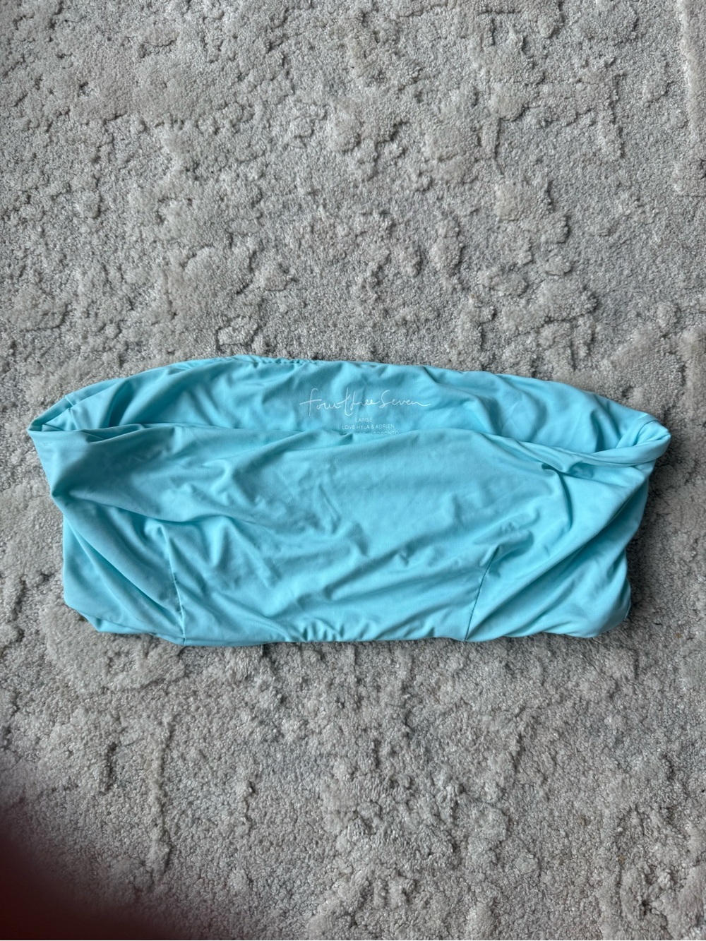 Light Blue Bandeau Bikini Top - Fawn + Forest